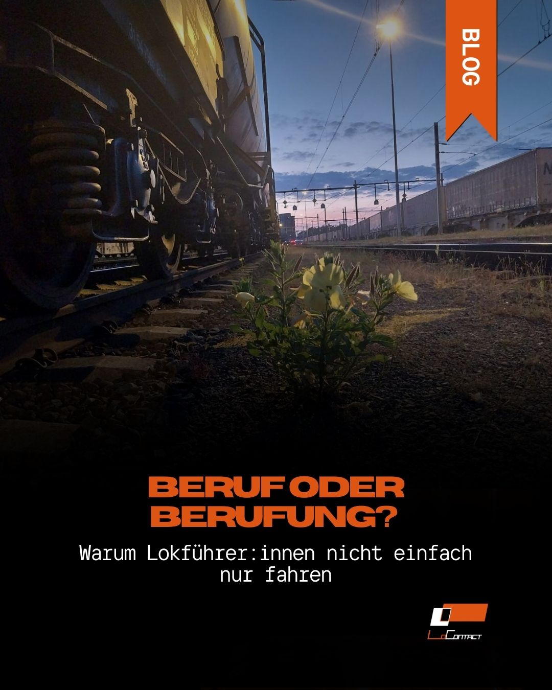 Das Bild zeigt den Ausblick auf Bahnschienen, symbolisch für: Lokführer:in aus Überzeugung – Warum dieser Beruf mehr ist als nur ein Job | LoContact