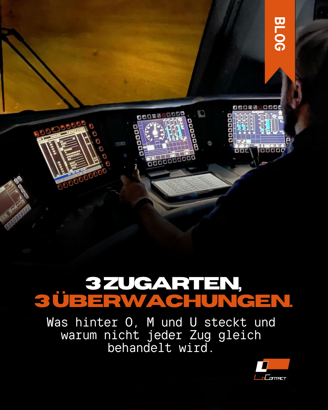 Das Bild zeigt einen Führerstand einer Lok, symbolisch für: PZB-Zugarten O, M und U erklärt Warum nicht jeder Zug gleich überwacht wird