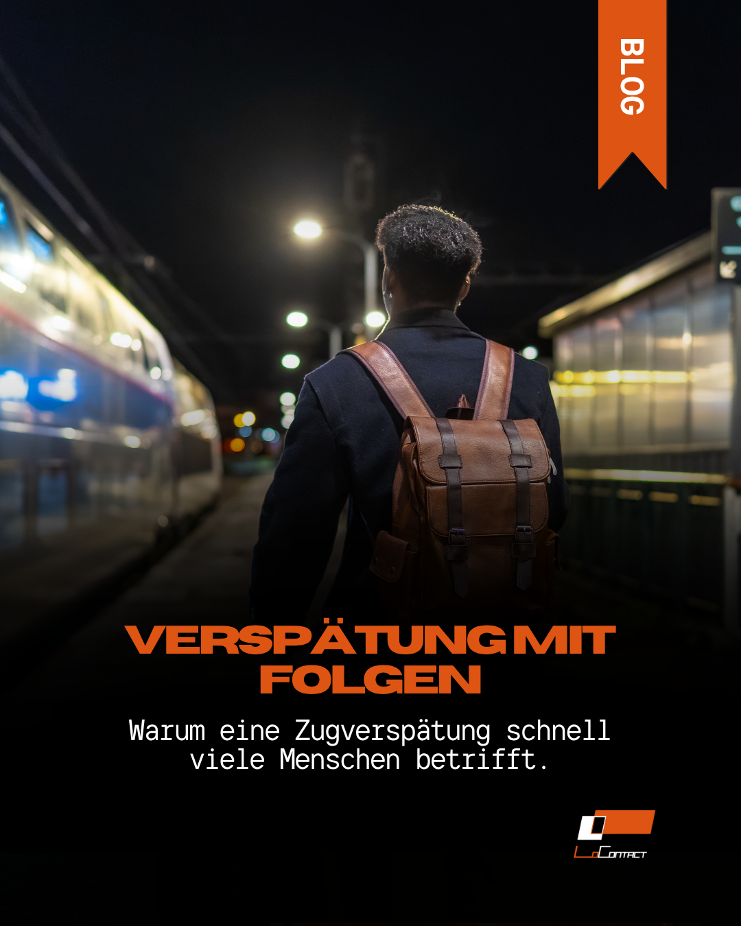 Das Bild zeigt eine Person, die an einem leeren Bahngleis wartet, symbolisch für: Warum eine einzige Zugverspätung plötzlich Hunderte Fahrgäste betrifft
