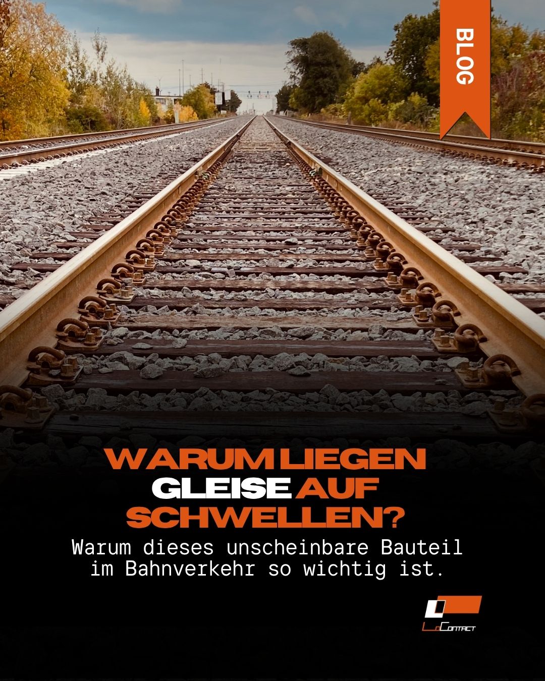 Das Bild zeigt Bahngleise, symbolisch für: Warum liegen Gleise auf Schwellen Das unscheinbare Bauteil hinter sicherem Bahnverkehr